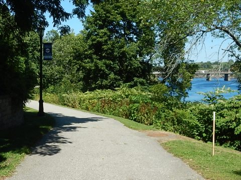 Biking, Auburn Riverwalk, Maine, BikeTripper.net