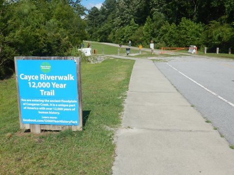 bike Cayce Riverwalk, 12000 Year History Park, South Carolina biking